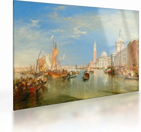 Sklenený obraz - Joseph Mallord William Turner, Venice the Dogana and San Giorgio Maggiore, reprodukcia (70x50 cm)