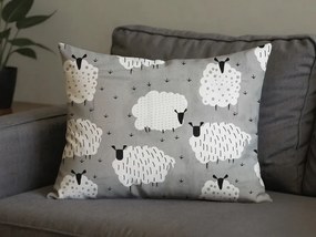 Polybavlnená obliečka na vankúš SHEEP POLY 50x70 cm, sivá