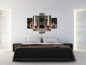 Obraz - Vianočne nazdobený dom (150x105 cm)