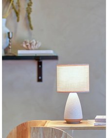 Biela/béžová stolová lampa s textilným tienidlom (výška 27,5 cm) Paprica – Bloomingville