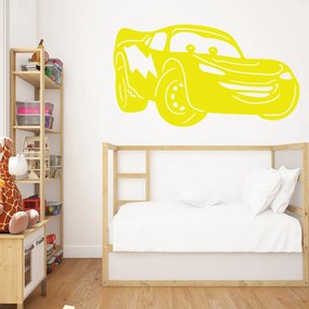 Veselá Stena Samolepka Blesk McQueen Farba: žltá, Veľkosť: 60 x 35 cm