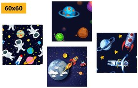 Set obrazov záhadný vesmír - 4x 60x60