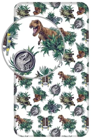 Napínacia bavlnená detská plachta 90x200 cm Jurassic World "Roar" – Jerry Fabrics