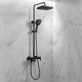 Rea Arlo, sprchový set s vaňovou výlevkou, čierna matná, REA-P7440