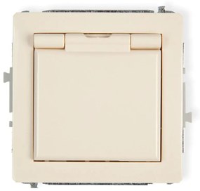 Zásuvka proti striekajúcej vode béžová D DGPB-1Z