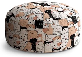 Taburet Circle roztomilé zvieratká, farebná