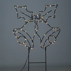 Brilagi - Vonkajšia vianočná LED dekorácia LED/3xAA IP44 55x32 cm zvončeky
