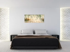 Obraz - Jazero, aquarel (120x50 cm)