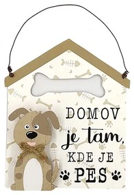 Nekupto Dřevěná cedule domeček se psem