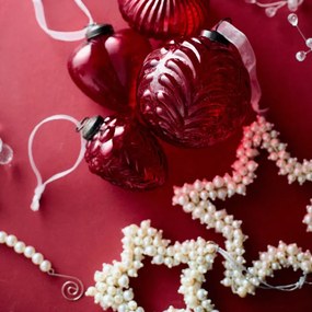 Závesná vianočná dekorácia PERLYN perlová 710599
