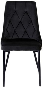 Jedálenská stolička LINCOLN zamatová, čierna