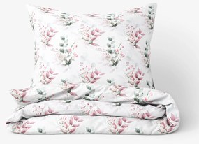 Goldea bavlnené posteľné obliečky deluxe - nežné ruže 140 x 220 a 70 x 90 cm