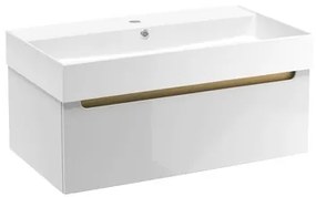 Kúpeľňová skrinka s umývadlom Naturel Stilla 80x30x45 cm biela STILLAD08005U2, 1 ks
