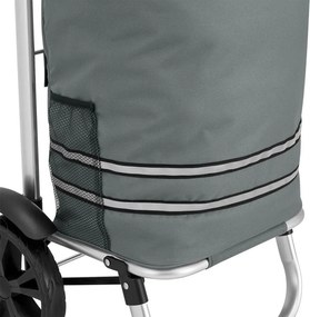 Nákupný vozík 3 v 1 – objem 56 l, sivý