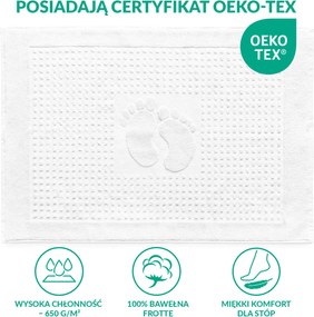 PREDLOŽKA DO KÚPEĽNE HOTEL FEET BIELA 50X70 CM