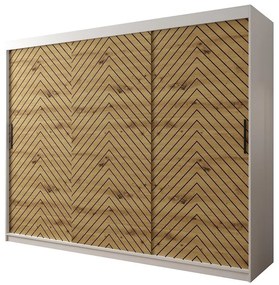 Skriňa Jodełka 1 250 biely/dub Artisan/čierna