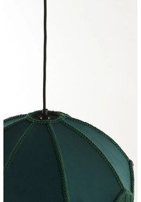 Závesné svietidlo v petrolejovej farbe s textilným tienidlom ø 50 cm Malacia – Light &amp; Living