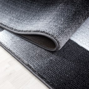 Ayyildiz, Kusový koberec Miami 6560 Black, 160x230, šedá, chodba / predsieň