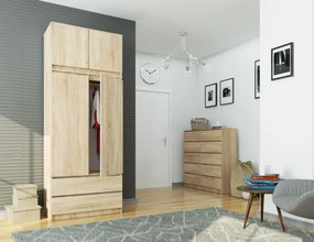 Skriňa s nadstavcom S 90 cm 2D 2SZ CLP dub sonoma