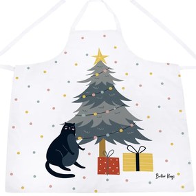 Vianočná bavlnená zástera Crazy Cat Xmas – Butter Kings