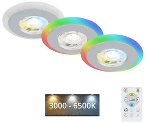 Briloner Briloner - SADA 3x LED RGBW Stmievateľné kúpeľňové svietidlo LED/5W/230V IP44+ DO BL1334