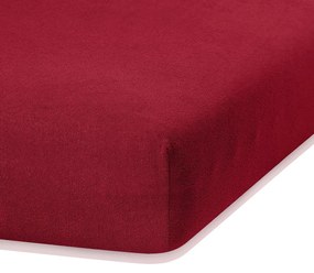 Froté plachta s gumou AmeliaHome Ruby tmavočervené