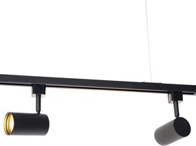 Moderný 1-fázový závesný koľajnicový systém s 5 reflektormi čierny - Jeana