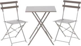 Skladací záhradný set, balkónová súprava - stôl + dve stoličky modrá