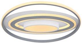 GLOBO Stropné LED moderné osvetlenie LEOLA, 60W, teplá biela-studená biela, 57cm, okrúhle