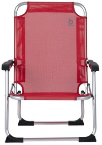 Skladacia kempingová stolička – červená