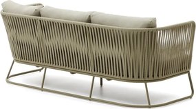 Kaki oceľová záhradná pohovka Saconca – Kave Home