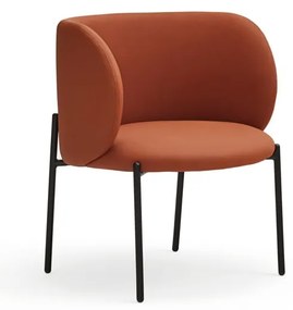 Oranžové kreslo z imitácie kože Mogi - Teulat