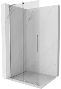 Mexen Velar L, posuvná sprchová zástena Walk-in 120 x 200 cm, 8mm číre sklo, chrómová, 871-120-003-03-01
