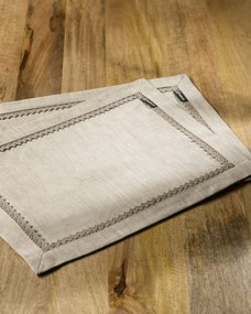 Podložka na stôl s čipkou 2 ks. farba produktu béžová látka polopriehľadný, zapletaná, ľanová