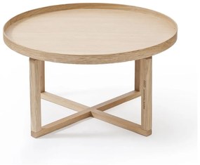 Okrúhly drevený stolík z dubového dreva Wireworks Round, ⌀ 66 cm