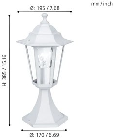 Vonkajšia lampa EGLO 22466 LATERNA 5 1xE27/60W