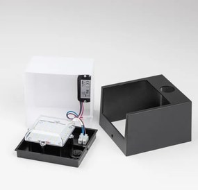 Brilagi-LED Vonkajšie nástenné svietidlo so senzorom TERNI LED/12W/230V čierna IP44