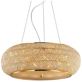 Ideal Lux - Krištáľový luster na lanku PASHA 14xE14/40W/230V pr. 65 cm zlatá