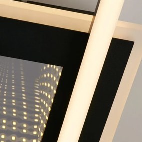 Searchlight 44250BK - LED stmievateľné stropné svietidlo QUADRATE LED/24W/230V 36x36 cm