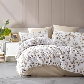 SATÉNOVÉ OBLIEČKY LUXURY PUHA1 160X200 CM, 2KS 70X80 CM VZOROVANÉ