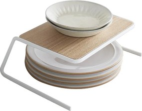 Biela/v prírodnej farbe drevená prídavná polička 19,5x19,5 cm Tosca – YAMAZAKI