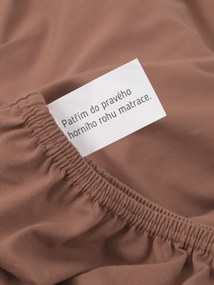 Jersey plachta s elastanom Deluxe 120 × 200 cm – mocha mousse