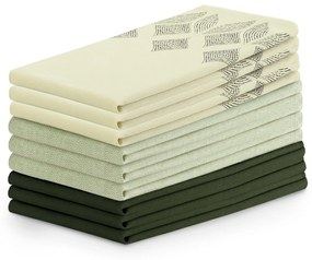 Súprava kuchynských uterákov Letty Stamp - 9 ks zelená