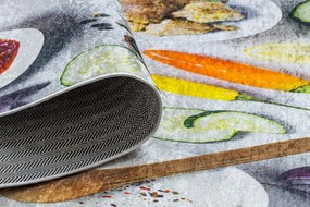 Protišmykový koberec / behúň ANDRE 33580 strieborný / zelený