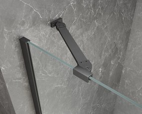 Polysan Polysan, GLOBE GUN METAL sprchové dvere do niky 800mm, číre sklo, pravé, GB1080RGM