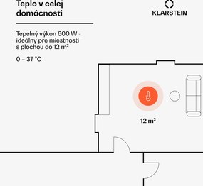 Klarstein Wonderwall Air Art Strand, infračervený ohrievač, 60 x 101 cm, 600 W, nástenná montáž