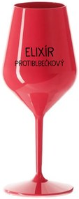 ELIXÍR PROTIBLBEČKOVÝ - červený nerozbitný pohár na víno 470 ml