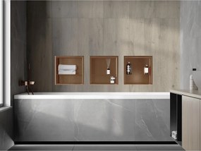 Mexen X-Wall-R, polica na zapustenie s prírubou  30 x 30 cm, medená matná - 19C0303010S