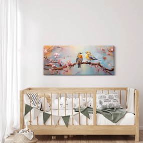 Obraz - Zamilovaní vtáčiky (120x50 cm)