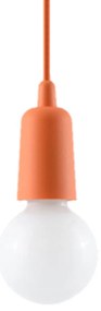 Závesné svietidlo Diego 1, oranžové telo svietidla